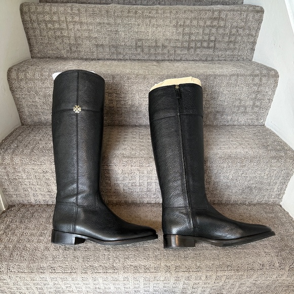 Tory Burch Jolie Riding Boots, EUC, black leather, size 9 - Picture 7 of 16